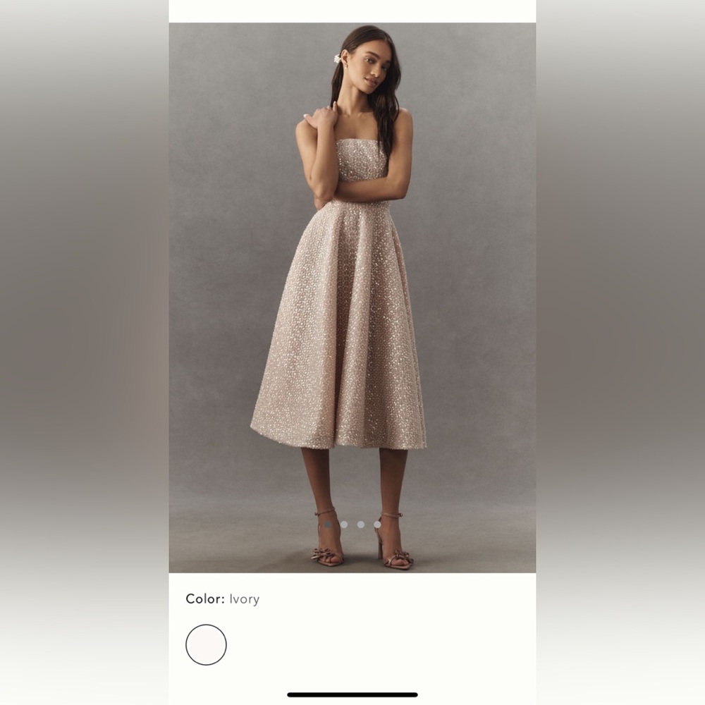 Helsi Vivi Strapless Beaded Fit & Flare
Midi Dress